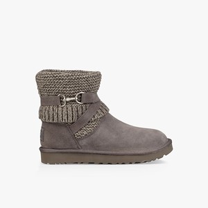 Ugg Purl Strap Women Classic Boots Grey (8034VAJYC)